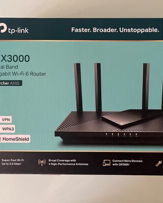 TP-Link Archer AX55 Router Wi-Fi 6 AX3000Mbps Dual