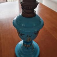 Lume in vetro opalino azzurro