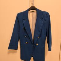 giacca blu cobalto con bottoncini 