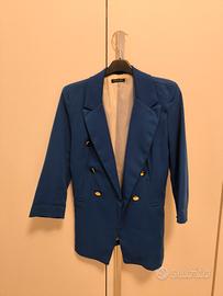 giacca blu cobalto con bottoncini 