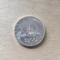 Moneta da 500 lire in argento.