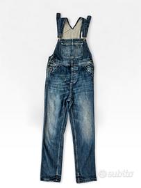 Salopette in Denim Vintage Benetton Y2k Taglia S