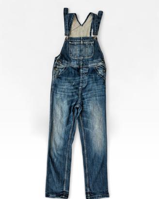 Salopette in Denim Vintage Benetton Y2k Taglia S