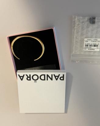 Bracciale pandora aperto linea sinuosa oro