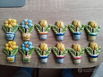 Calamite in ceramica artigianale di Caltagirone