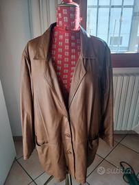 Giubbotto pelle marrone chiaro