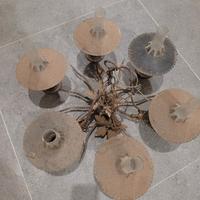 Lampadario in ferro battuto