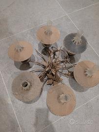 Lampadario in ferro battuto