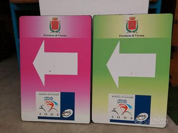 Rare tabelle in ferro "mondiali ciclismo 2004"