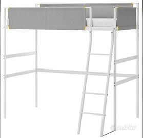 Letto a soppalco IKEA VITVAL 90x200 cm -Come nuovo