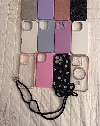 LOTTO 12 COVER APPLE IPHONE 16 PRO MAX COME NUOVE 
