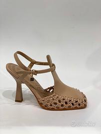 Sandalo Tacco Manufacture D’essai Beige V0458