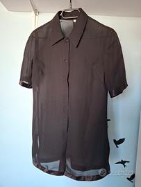 Camicia nera elegante in viscosa