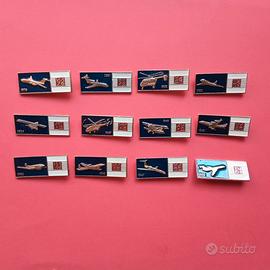 12 spille aeronautica in metallo smaltato