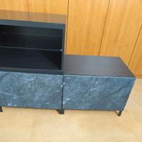 Mobile ingresso porta scarpe con ripiano a vista