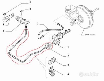 Tubo Pompa Frizione Fiorino - Qubo 1.3 D 55270027