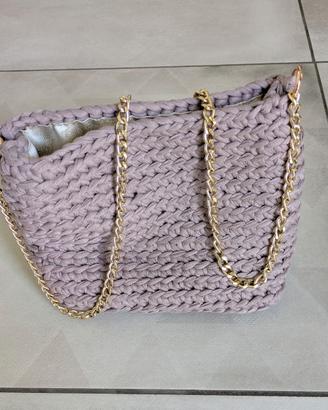 Borsa da donna intrecciata a mano