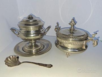 Lotto 2 zuccheriere con cucchiaino 