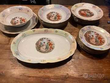 Servizi Piatti Germania Madonna Porcellana Kahla V