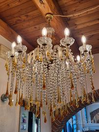 lampadario in  vetro di murano