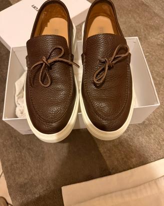 Mocassini slip on stokton taglia 42 blu e marrone