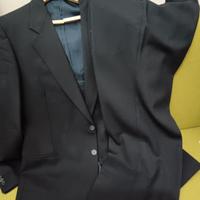 vestito nero pura lana vergine taglia 50