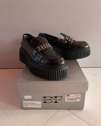 Mocassini Combact cocco nero Divine follie n.37