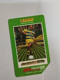 scheda telefonica panini Juan Sebastián Verón 