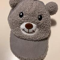 Cappello frontino con orecchie orsetto grigio