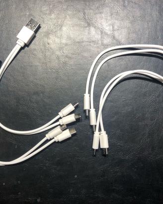 🔌 Cavo USB-A → 2× USB-C (sdoppiato) – bianco