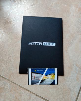 Cartolina brochure Ferrari Luce  musei Ferrari