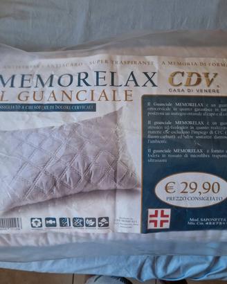Cuscino Guanciale Memory Foam Memorelax (45x75×16)
