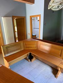 Cassapanca + tavolo in legno di Rovere