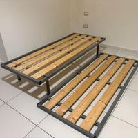 Reti singole con doghe in legno