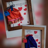 Quadri dell'Amicizia in legno con dedica e applic.