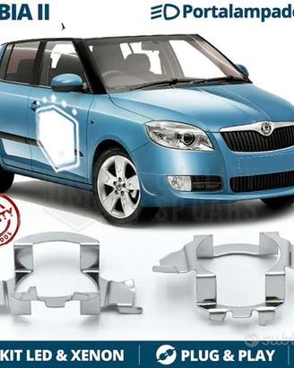 Coppia ADATTATORI KIT LED H7 per SKODA FABIA 2