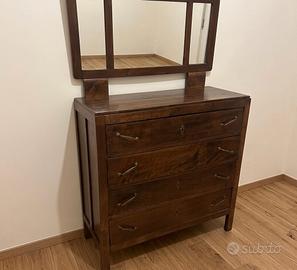 Set comò e armadio vintage LEGNO MASSELLO