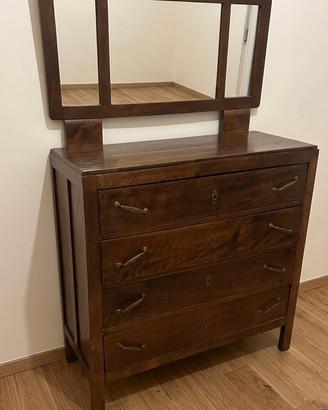 Set comò e armadio vintage LEGNO MASSELLO