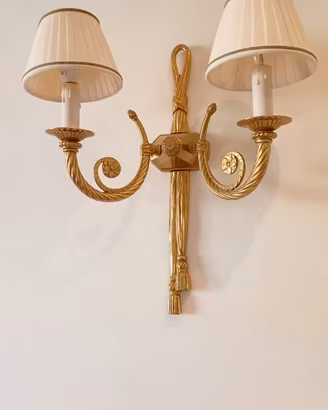 Coppia di applique dorate antiche
