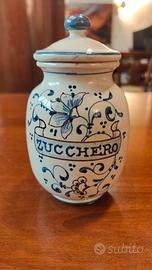 Barattolo porta zucchero in ceramica artigianale