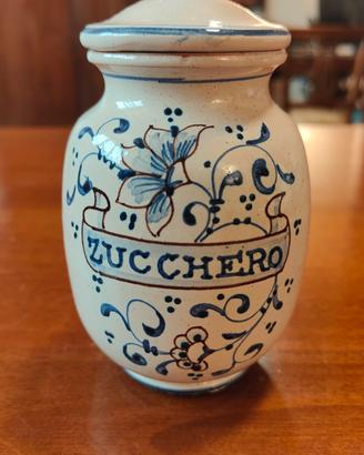 Barattolo porta zucchero in ceramica artigianale