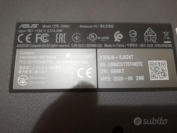 notebook Asus X509JA - EJ024T i5 8Gb 512 ssd Win10