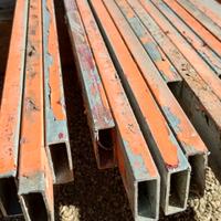 Barre ferro zincato lunghe 2.70, sezione 40x15 mm