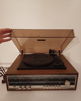 Giradischi radio vintage Europhon con due casse
