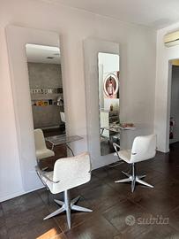 2 specchi per negozio parrucchiera retroilluminati