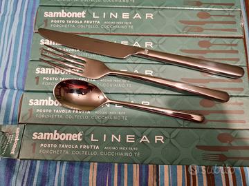 Set posate LINEAR argento - Sambonet 36 pezzi