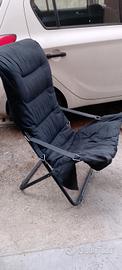 sedia pieghevole imbottita da camping/giardino 