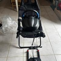 sedia da gaming playseat + volante e pedaliera