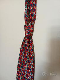 cravatta vintage 90 Scolari seta rossa paisley