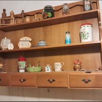credenza in legno sospesa